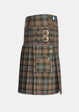 Utility_Mackenzie_Weathered_tartan_kilt_right_image_with_pleated_design_and_adjustable_buckles_for_men