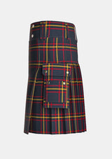 Utility_Maclain_of_lochbuie_hunting_tartan_kilt_left_image_with_pleated_design_and_adjustable_buckles_for_men