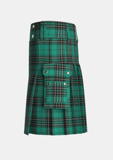 Utility_Maclean_tartan_kilt_left_image_with_pleated_design_and_adjustable_buckles_for_men