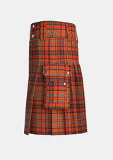 Utility_Macleod_Red_River_Ancient_Tartan_kilt_left_image_with_pleated_design_and_adjustable_buckles_for_men