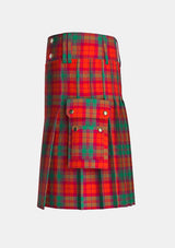 Utility_Macnab_tartan_857_kilt_left_image_with_pleated_design_and_adjustable_buckles_for_men