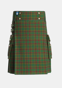 Utility_Macnaughton_Hunting_Tartan_7852_kilt_front_image_with_pleated_design_and_adjustable_buckles_for_men