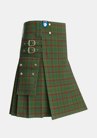 Utility_Macnaughton_Hunting_Tartan_7852_kilt_side_image_with_pleated_design_and_adjustable_buckles_for_men
