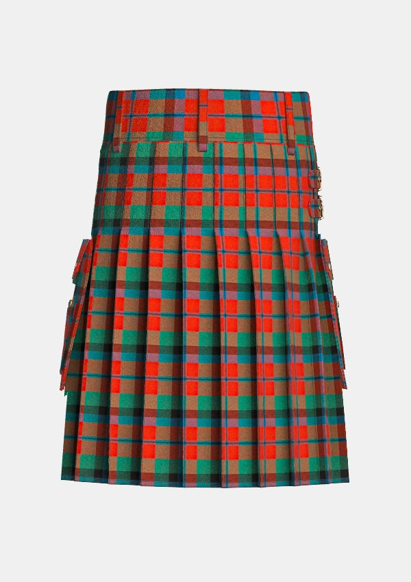 Utility_Macnaughton_tartan_1066_kilt_back_image_with_pleated_design_and_adjustable_buckles_for_men