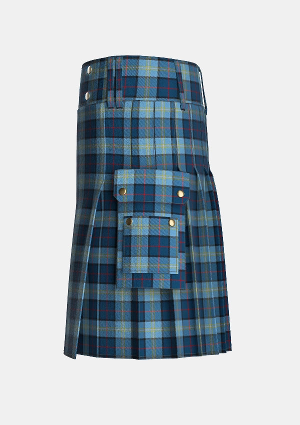Utility_Madras_College_Tartan_7757_kilt_left_image_with_pleated_design_and_adjustable_buckles_for_men