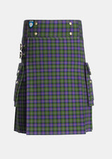 Utility_Malcolm_1840_Tartan_6470_kilt_front_image_with_pleated_design_and_adjustable_buckles_for_men