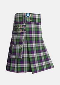 Utility_Malcolm_Dress_2_Tartan_1977_kilt_side_image_with_pleated_design_and_adjustable_buckles_for_men
