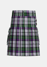 Utility_Malcolm_Dress_Lochcarron_2005_Tartan_7036_kilt_back_image_with_pleated_design_and_adjustable_buckles_for_men