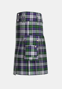 Utility_Malcolm_Dress_Tartan_1785_kilt_left_image_with_pleated_design_and_adjustable_buckles_for_men