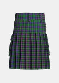 Utility_Malcolm_Two_Tartan_5696_kilt_back_image_with_pleated_design_and_adjustable_buckles_for_men