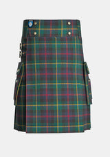 Utility_Malcolm_tartan_5696_kilt_front_image_with_pleated_design_and_adjustable_buckles_for_men