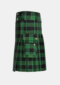 Utility_Malone_Tartan_11588_kilt_left_image_with_pleated_design_and_adjustable_buckles_for_men