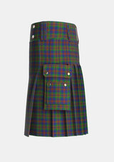 Utility_Mann_Tartan_4127_kilt_left_image_with_pleated_design_and_adjustable_buckles_for_men