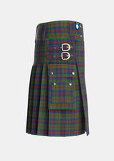 Utility_Mann_Tartan_4127_kilt_right_image_with_pleated_design_and_adjustable_buckles_for_men
