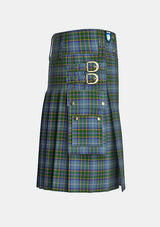 Utility_Manx_tartan_202_kilt_right_image_with_pleated_design_and_adjustable_buckles_for_men