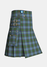 Utility_Manx_tartan_202_kilt_side_image_with_pleated_design_and_adjustable_buckles_for_men