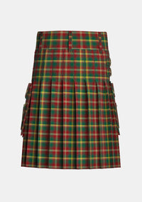 Utility_Maple_Leaf_Tartan_2034_kilt_back_image_with_pleated_design_and_adjustable_buckles_for_men
