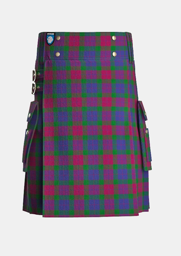Utility_Mar_Dress_Tartan_529_kilt_front_image_with_pleated_design_and_adjustable_buckles_for_men