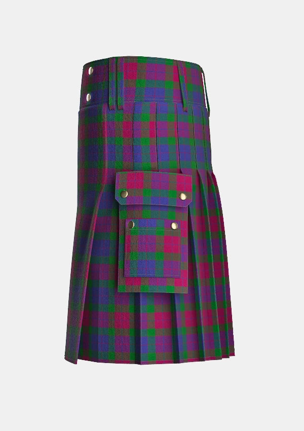 Utility_Mar_Dress_Tartan_529_kilt_left_image_with_pleated_design_and_adjustable_buckles_for_men