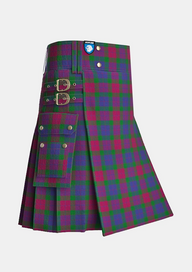 Utility_Mar_Dress_Tartan_529_kilt_side_image_with_pleated_design_and_adjustable_buckles_for_men