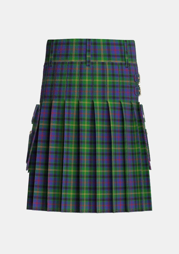 Utility_Maresh_Tartan_6264_kilt_back_image_with_pleated_design_and_adjustable_buckles_for_men