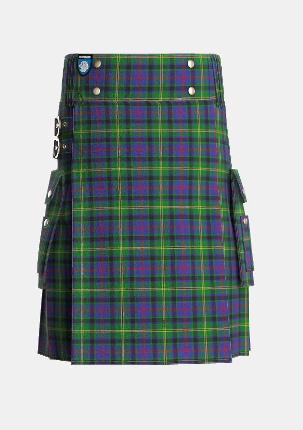 Utility_Maresh_Tartan_6264_kilt_front_image_with_pleated_design_and_adjustable_buckles_for_men