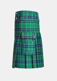 Utility_Marshall_tartan_3875_kilt_left_image_with_pleated_design_and_adjustable_buckles_for_men