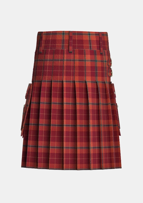 Utility_Mason_David_Elsworth_Tartan_10720_kilt_back_image_with_pleated_design_and_adjustable_buckles_for_men