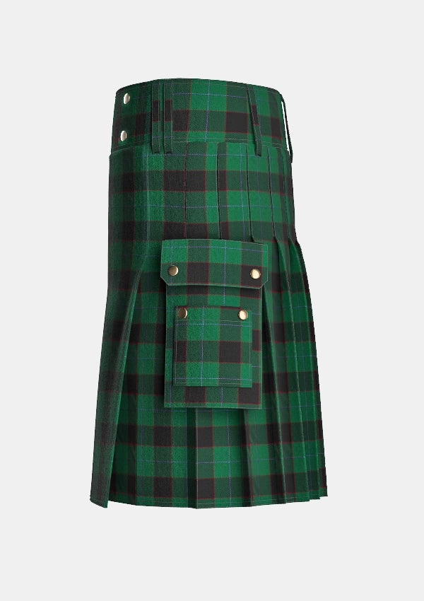Utility_Mather_Matthew_James_Tartan_12186_kilt_left_image_with_pleated_design_and_adjustable_buckles_for_men