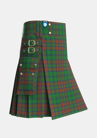 Utility_Matheson_Hunting_Highland_Society_of_London_Tartan_3460_kilt_side_image_with_pleated_design_and_adjustable_buckles_for_men