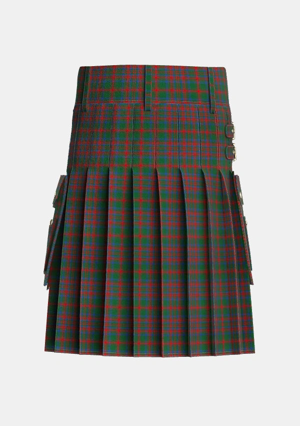 Utility_Matheson_Hunting_STS_incomplete_sett_Tartan_902_kilt_back_image_with_pleated_design_and_adjustable_buckles_for_men