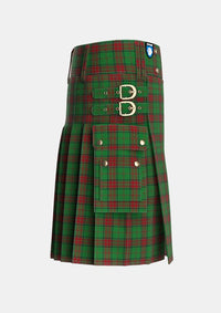 Utility_Maxwell_Hunting_Tartan_865_kilt_right_image_with_pleated_design_and_adjustable_buckles_for_men