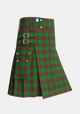 Utility_Maxwell_Hunting_Tartan_865_kilt_side_image_with_pleated_design_and_adjustable_buckles_for_men