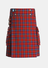 Utility_Maynard_Tartan_7379_kilt_front_image_with_pleated_design_and_adjustable_buckles_for_men