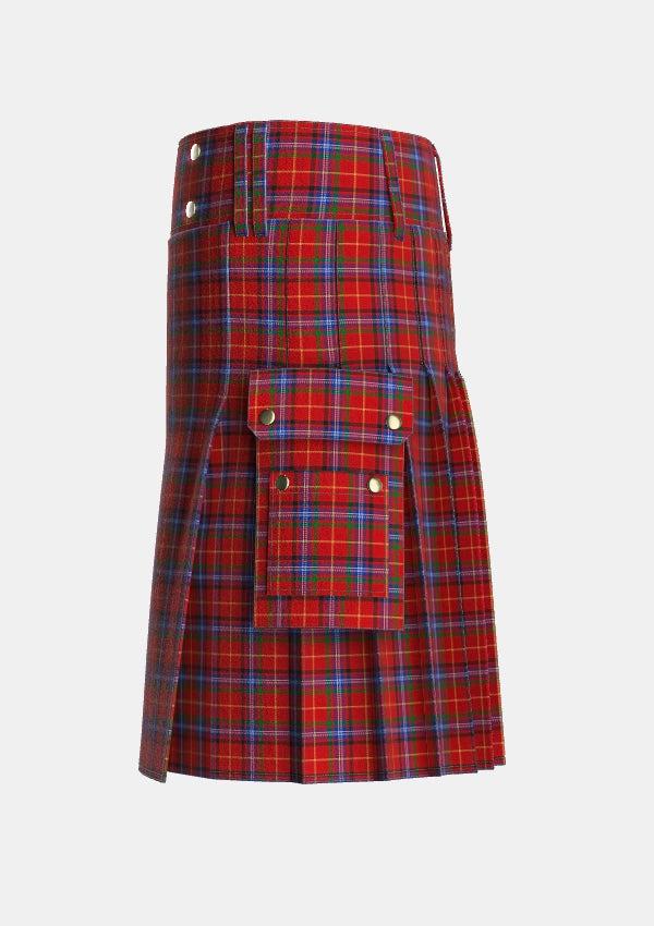 Utility_Maynard_Tartan_7379_kilt_left_image_with_pleated_design_and_adjustable_buckles_for_men