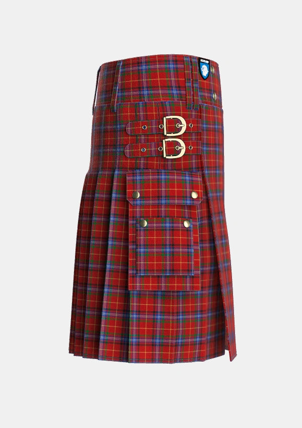 Utility_Maynard_Tartan_7379_kilt_right_image_with_pleated_design_and_adjustable_buckles_for_men