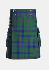 Utility_McAndrew_B_Tartan_13614_kilt_front_image_with_pleated_design_and_adjustable_buckles_for_men