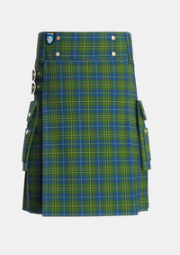 Utility_McAvoy_Personal_Tartan_6687_kilt_front_image_with_pleated_design_and_adjustable_buckles_for_men