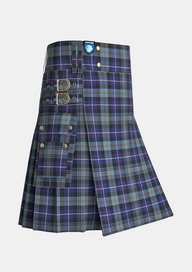 Utility_McCaig_Tartan_11644_kilt_side_image_with_pleated_design_and_adjustable_buckles_for_men