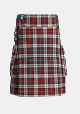 Utility_McCandlish_Arisaid_Red_Tartan_3326_kilt_front_image_with_pleated_design_and_adjustable_buckles_for_men