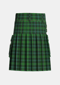 Utility_McCandlish_Hunting_Green_Tartan_3328_kilt_back_image_with_pleated_design_and_adjustable_buckles_for_men