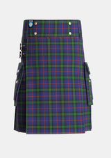 Utility_McClafferty_Tartan_6471_kilt_front_image_with_pleated_design_and_adjustable_buckles_for_men