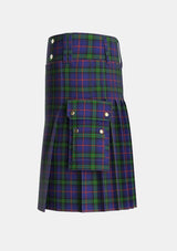 Utility_McClafferty_Tartan_6471_kilt_left_image_with_pleated_design_and_adjustable_buckles_for_men