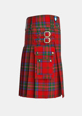 Utility_McClure_Tartan_kilt_right_image_with_pleated_design_and_adjustable_buckles_for_men