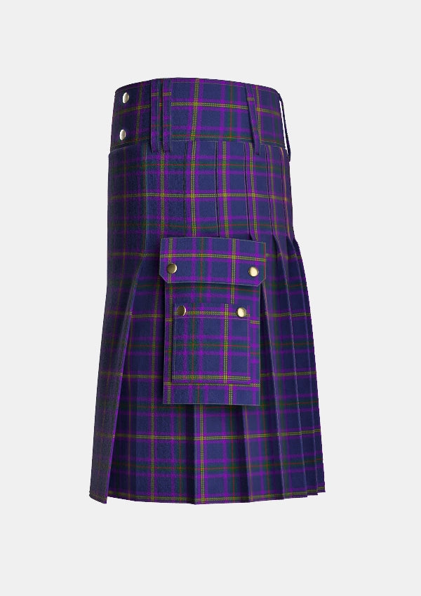 Utility_McCreadie_S_A_M_Tartan_13557_kilt_left_image_with_pleated_design_and_adjustable_buckles_for_men
