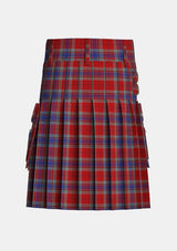 Utility_McCready_Tartan_7625_kilt_back_image_with_pleated_design_and_adjustable_buckles_for_men