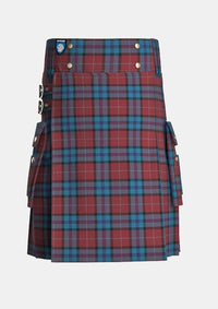 Utility_McCurdy_Stribbling_Tartan_10284_kilt_front_image_with_pleated_design_and_adjustable_buckles_for_men