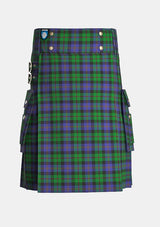 Utility_McEwan_Tartan_2299_kilt_front_image_with_pleated_design_and_adjustable_buckles_for_men