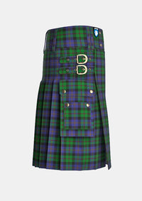 Utility_McEwan_Tartan_2299_kilt_right_image_with_pleated_design_and_adjustable_buckles_for_men