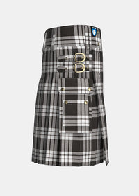 Utility_McFarlane_Tartan_kilt_right_image_with_pleated_design_and_adjustable_buckles_for_men